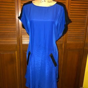 Color Block Royal Blue & Black dress